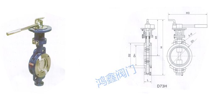 對夾式硬密封蝶閥結構圖